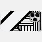 Driehoekige strepen in zwart en wit Case-Mate iPhone case (Achterkant (horizontaal))