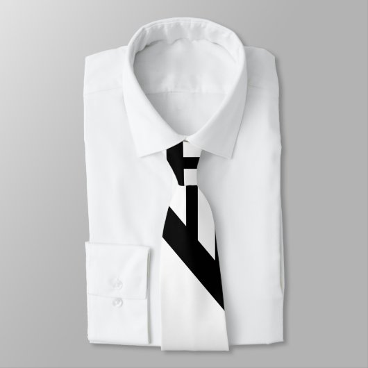 Driehoekige strepen in zwart en wit stropdas (Gebonden)