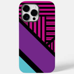 Driehoekige strepen - roze, Paarse, blauw en zwart Case-Mate iPhone 14 Pro Max Hoesje