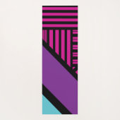 Driehoekige strepen - roze, Paarse, blauw en zwart Yogamat (Achterkant)
