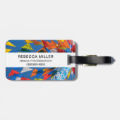 Driehoekmarkering van de vlag bagagelabel (Achterkant horizontaal)