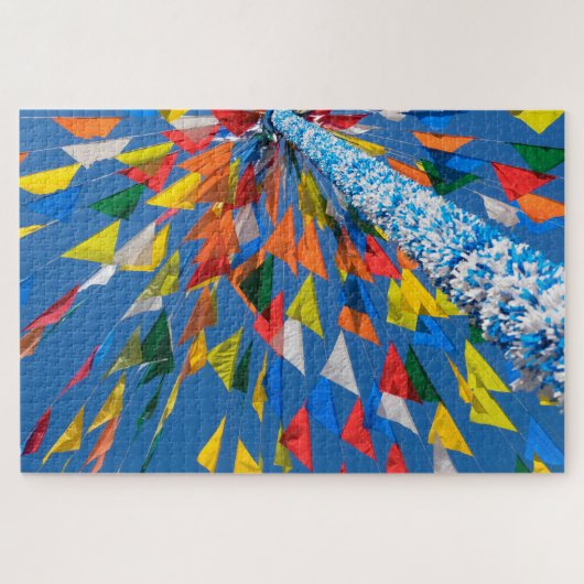 Driehoekmarkering van de vlag legpuzzel (Horizontaal)