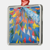 Driehoekmarkering van de vlag metalen ornament (Links)