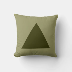 Driehoekskleuren - Dk Olive op Khaki Kussen