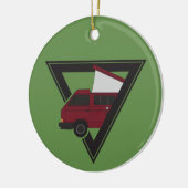 driehoeksmarabus keramisch ornament (Links)