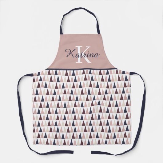 Driehoeksmonogram All-Over Print Schort (Voorkant)