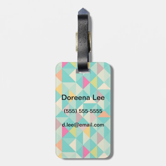 Driehoekspatroon Bagagelabel (Achterkant verticaal)