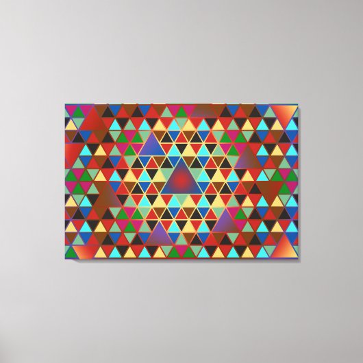  driehoekspatroon III + uw idee - driptyp Canvas Afdruk (Voorkant)