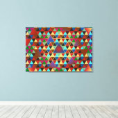 driehoekspatroon III + uw idee - driptyp Canvas Afdruk (Insitu (Houten vloer))
