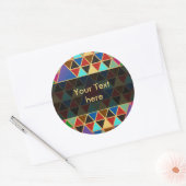  driehoekspatroon III + uw ideeën Ronde Sticker (Envelop)