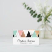 Driehoekspatroon | Modern patroon Visitekaartje (Staand voorkant)