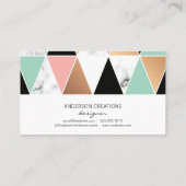 Driehoekspatroon | Modern patroon Visitekaartje (Achterkant)