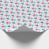 Driehoekspatroon tropisch lef cadeaupapier (Hoek)