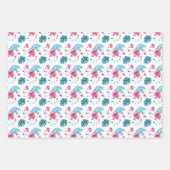 Driehoekspatroon tropisch lef inpakpapier vel (Voorkant 2)