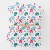 Driehoekspatroon tropisch lef inpakpapier vel (In situ)