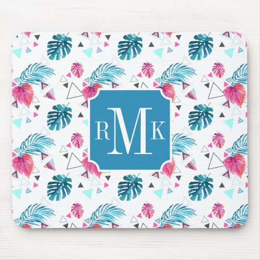Driehoekspatroon tropisch lef muismat (Voorkant)