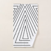 Driehoekspatroon zwart-wit bad handdoek (Handdoek)