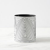 Driehoekspatroon zwart-wit mok (Midden)