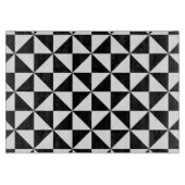 Driehoekspatroon zwart-wit snijplank (Voorkant)