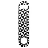 Driehoekspatroon zwart-wit speed flessenopener (Achterkant)