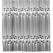 Driehoekspatroon zwarte en witte cirkel douchegordijn (Voorkant)