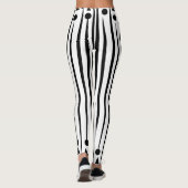 Driehoekspatroon zwarte en witte cirkel leggings (Achterkant)