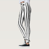 Driehoekspatroon zwarte en witte cirkel leggings (Links)