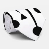 Driehoekspatroon zwarte en witte cirkel stropdas (Opgerold)