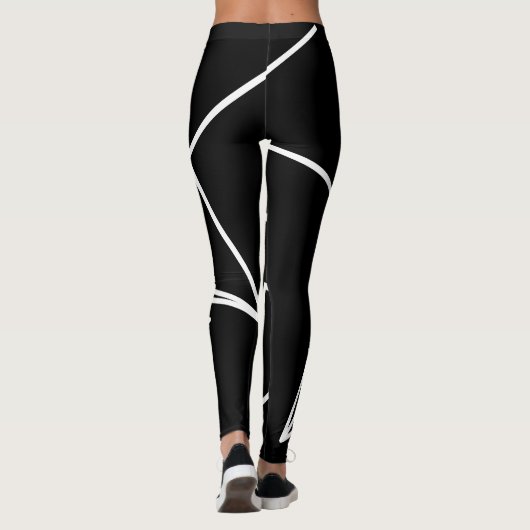 Driehoeksreis B en W Leggings (Achterkant)