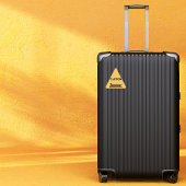 Driehoeksstickers van het Skateboard dachshund Driehoek Sticker