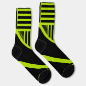 Driehoekstrepen - Kalkgroen Sokken (Rechts)