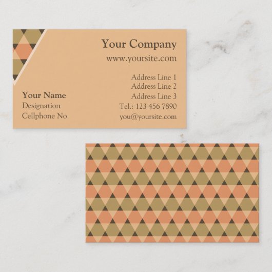 Driehoeksverdamping Visitekaartje (Voorkant / Achterkant)