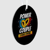 Driejarig paar - Jubileum met derde bruiloft Ornament (voorkant)