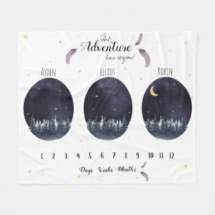 Driekleppige mijlpaal voor avontuurtriplaten voor  fleece deken