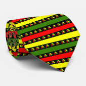 Driekleurig gekleurde pepperstreep stropdas (Opgerold)