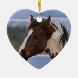 driekleurig paard keramisch ornament