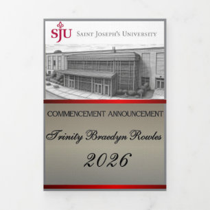 Driekleurige brief vouw aankondiging