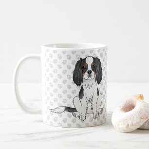 Driekleurige Cavalier King Charles Spaniel Hond & Koffiemok