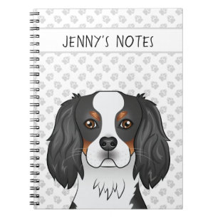 Driekleurige Cavalier King Charles Spaniel Hond &  Notitieboek