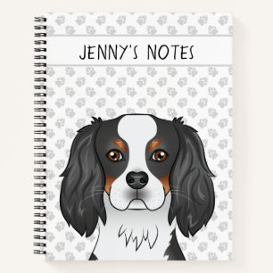 Driekleurige Cavalier King Charles Spaniel Kop & T Notitieboek