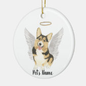 Driekleurige Corgi-herdenkingspilaarkaars Keramisch Ornament (Links)