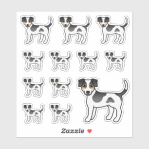 Driekleurige Deens-Zweedse boerderijhond Moppige H Sticker