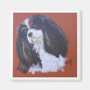 Driekleurige King Charles Cavalier Magnet Magneet