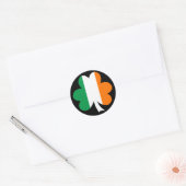 Driekleurige klaver ronde sticker (Envelop)