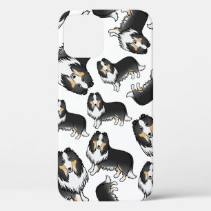 Driekleurige Rough Collie Cute Cartoon Hondenpatro iPhone 12 Hoesje