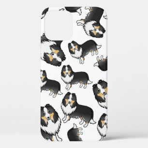 Driekleurige Shetland Sheepdog Cartoon Hond Patroo iPhone 12 Hoesje