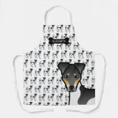 Driekleurige Smooth Fox Terrier Mooie Hond & Naam Schort (Voorkant)