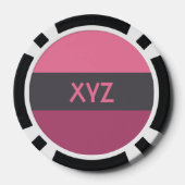 Driekleurige strepen op maat gemaakte poker chips (Achterkant)