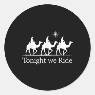 Driekoningen Kerst Wijzen Koningen Vanavond Rijden Ronde Sticker