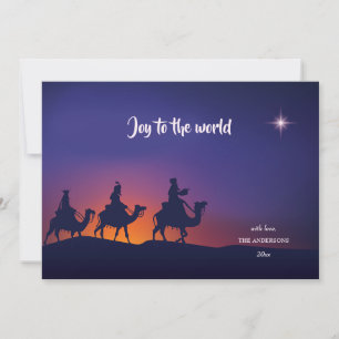 Driekoningen Silhouet Kerstkaart